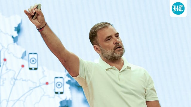 Lok Sabha Leader of Opposition and Congress MP Rahul Gandhi at a recent press conference in New Delhi.