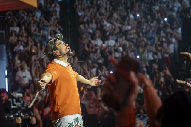 Bad Bunny ist es bereits gewohnt vor großem Publikum aufzutreten.