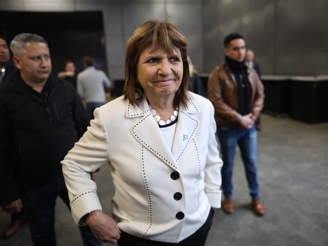 Patricia Bullrich. En su primera aparición pública luego de viaje por EE.UU el presidente la Nación Javier Milei visita Feria Internacional Turismo Rural 27 Septiembre 2025 Ciudad Autónoma Buenos Aires Argentina. FOTO Francisco Loureiro - FTP CLARIN IMG_7354.JPG Z Invitado