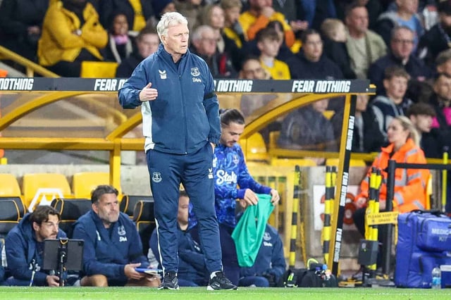 Everton manager David Moyes will be hoping for a third win in the Premiership this season. Picture: Stuart Leggett/MI News/NurPhoto via Getty Images