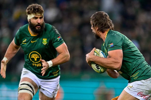 Springbok lock Lood de Jager could be set to link back up with Eben Etzebeth in their Rugby Championship match against Argentina at Twickenham on Saturday. Picture: Ashley Vlotman/Gallo Images