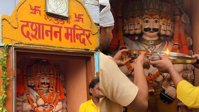At This 135-Year-Old Kanpur Temple, Ravan Is Worshipped On Dussehra. Credit: Instagram/kanpurcouple