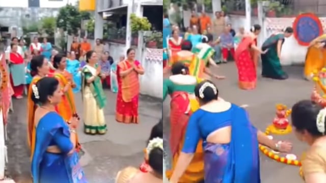 Street Garba video goes viral. Image Source: artisticlifewithpreeti/ Instagram