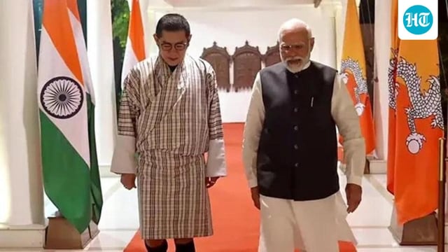 Prime Minister Narendra Modi and Bhutan king Jigme Khesar Namgyel Wangchuck. (File Photo / ANI)