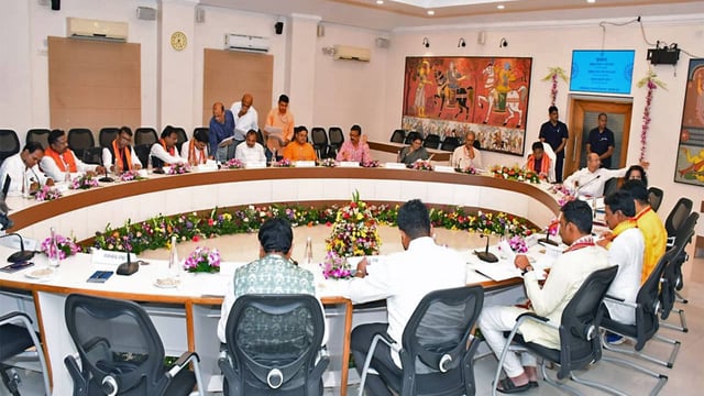 Odisha CM Mohan Charan Majhi Chairs Cabinet Meeting  | Image: ANI