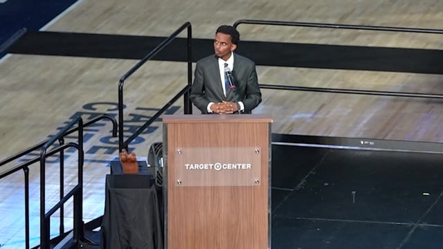 State Sen. Omar Fateh at the Minneapolis DFL Convention. (KSTP)
