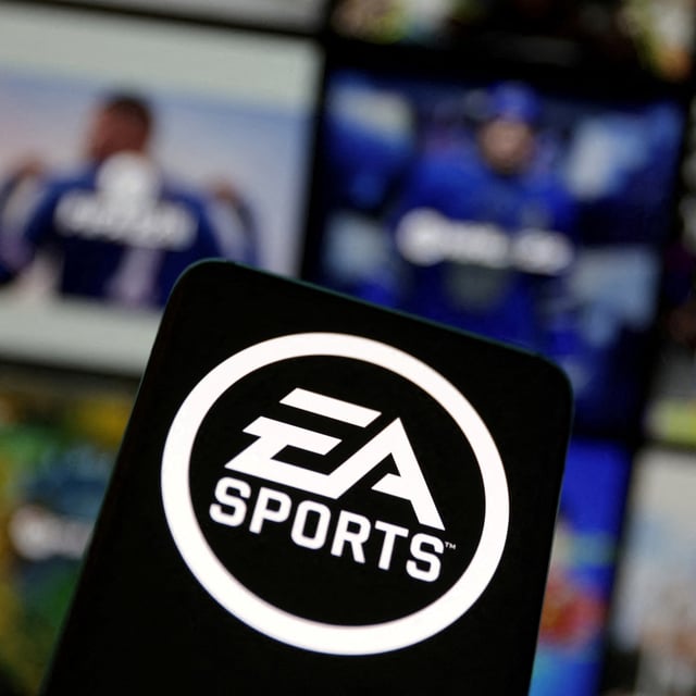 FILE PHOTO: EA (Eletronic Arts) Sports logo is seen in this illustration, August 10, 2022. REUTERS/Dado Ruvic/Illustration/File Photo