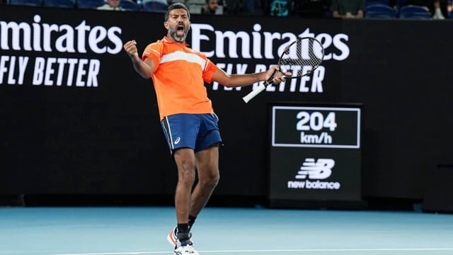 Rohan Bopanna during Australian Open 2024 | Image: ANI