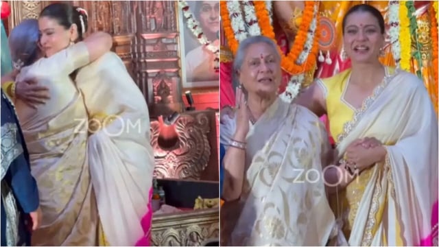 Jaya Bachchan And Kajol At Durga Puja Pandal