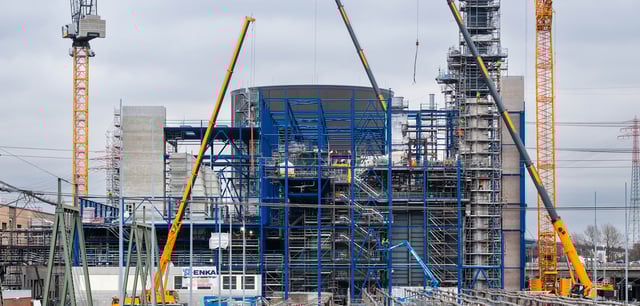 Baustelle des GuD-Kraftwerks an der Dradenau (Archivbild)