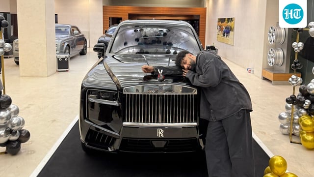 Rapper Badshah with his swanky new Rolls-Royce Cullinan, a glimpse of which he posted on social media. 