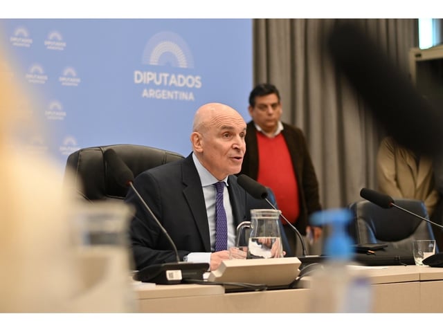 José Luis Espert, en la última reunión de la Comisión de Presupuesto y Hacienda de Diputados.