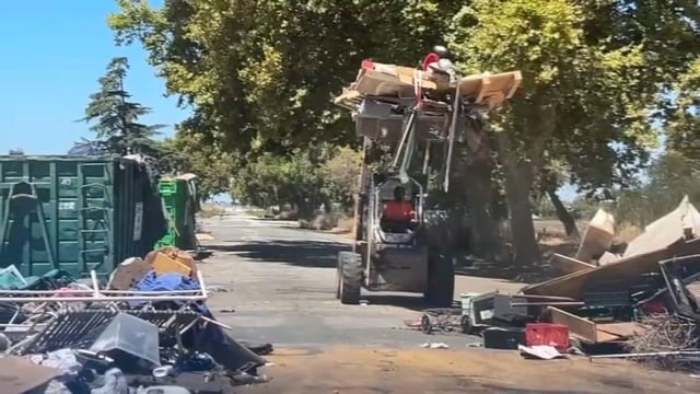 Cleanup continues at Columbus Park in San Jose. 