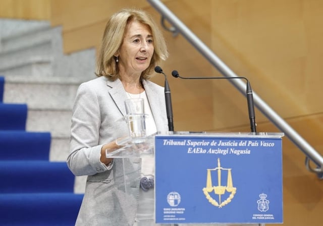 La Fiscal Superior del País Vasco, Carmen Adán, el viernes pasado durante la apertura del año judicial