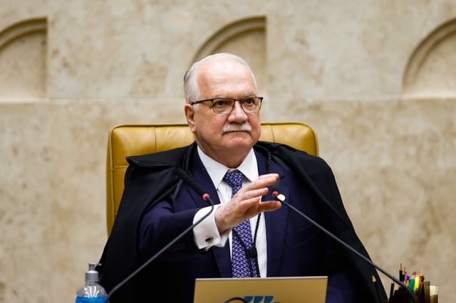 FACHIN   BRASÍLIA DF 14.05.2025  EDSON FACHIN / STF/ SESSÃO POLÍTICA  - O Supremo Tribunal Federal (STF) realiza na tarde desta quarta-feira 14 sessão plenária na sede da corte em Brasília. Na foto, o ministro Edson Fachin que preside a sessão.  FOTO: WILTON JUNIOR/ESTADÃO