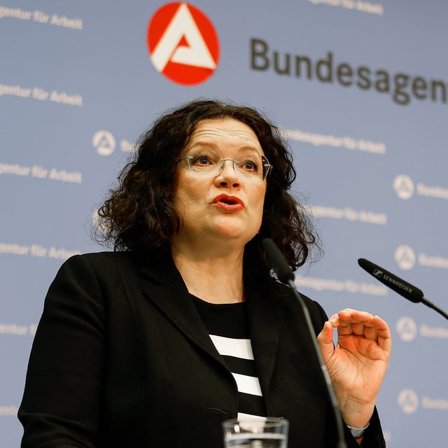 Andrea Nahles, Chefin der Bundesagentur für Arbeit (SPD)