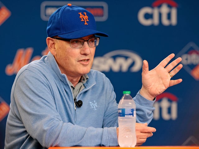 NEW YORK, NEW YORK - JUNE 28: New York Mets owner Steve Cohen speaks at a press conference prior to the game against the Milwaukee Brewers at Citi Field on June 28, 2023 in New York City. (Photo by Christopher Pasatieri/Getty Images)