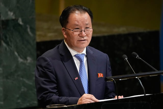 Vice Minister for Foreign Affairs for North Korea Kim Son Gyong addresses the 80th session of the United Nations General Assembly at United Nations headquarters, Monday, Sept. 29, 2025. (AP Photo/Seth Wenig)
