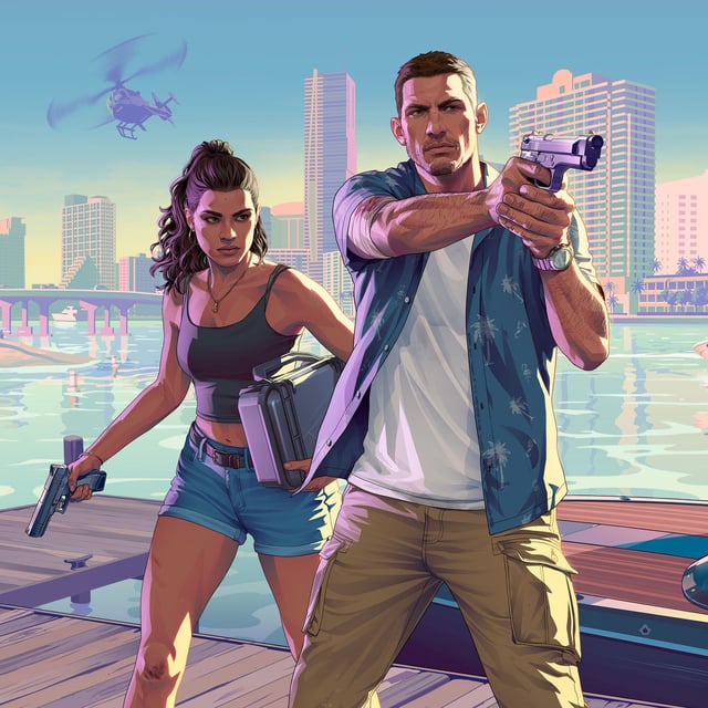 Protagonists Jason and Lucia in Grand Theft Auto 6.