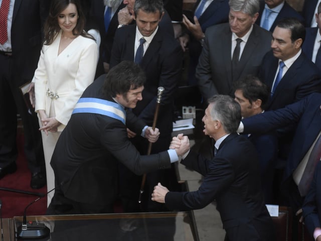 Una imagen de Macri y Milei juntos, hace más de un año y medio.  
Foto: Federico Lopez Claro