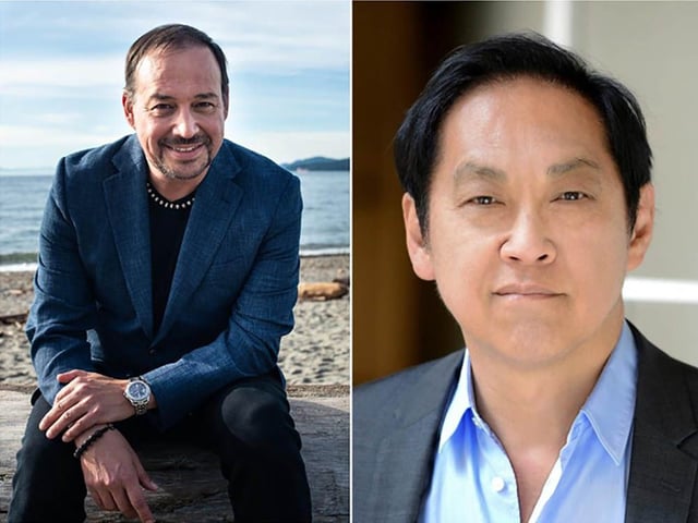 Alfred Waugh of Formline Architecture (left) and Bruce Kuwabara of KPMB Architects, the design partners for the new Vancouver Art Gallery.