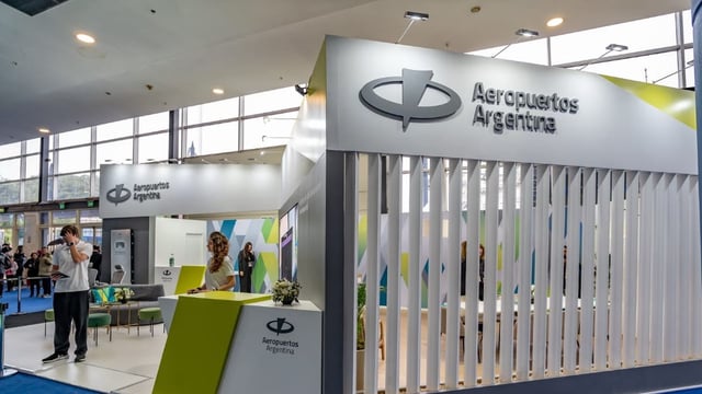 El stand de Aeropuertos Argentina en la Feria Internacional de Turismo (FIT) de este año.