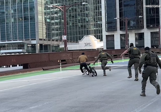 Border patrol agents chase cyclist after he claims he's 'not a U.S. citizen.'