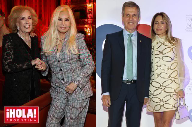 Mirtha Legrand, Susana Giménez y Martín Redrado con su mujer Lulú Sanguinetti, entre los presentes