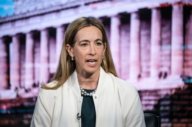 Rep. Mikie Sherrill appears in a new ad accusing former President Trump and her Republican opponent of unlawfully releasing her military records.
