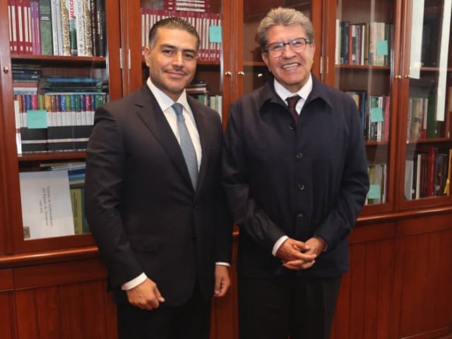  Ricardo Monreal y Omar García Harfuch en San Lázaro.