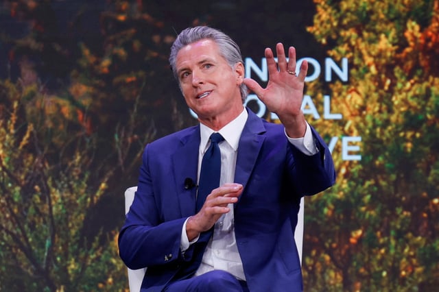 California Governor Gavin Newsom speaks during the 2025 Clinton Global Initiative (CGI) in New York City, U.S., September 24, 2025. REUTERS/Kylie Cooper