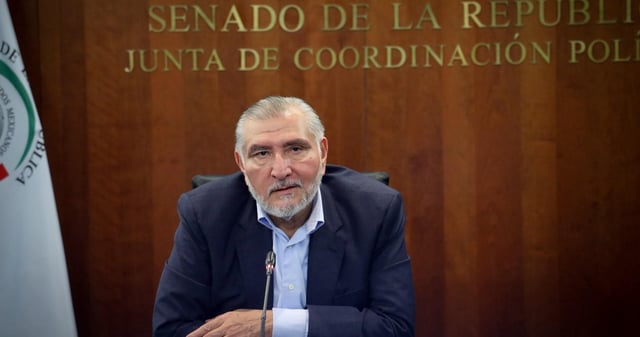El Senador morenista Adán Augusto López Hernández dio conferencia de prensa para hablar del pago de sus impuestos. Foto: Cortesía Morena
