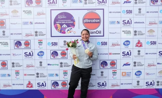 Se corona Osiris Machado en el Mundial de Paraatletismo Nueva Delhi 2025