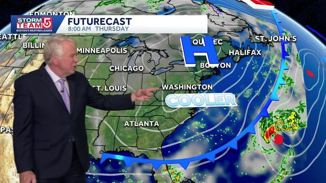 Skies are mostly sunny throughout the 7-day forecast but temperatures will dip a little toward the middle of the week before rebounding for a warm weekend