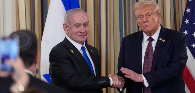 Benjamin Netanjahu stimmten Donald Trumps Friedensplan noch im Weißen Haus zu