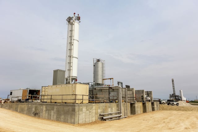 A rocket engine test stand is seen while it was under construction in early 2024 at Firefly Aerospace's so-called Rocket Ranch facility near Briggs. An Alpha light-lift rocket being prepared for launch later this year exploded Monday afternoon at the facility.