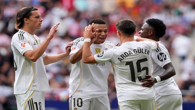 Los blancos buscarán recuperarse de la derrota del derbi en el duelo Kairat Almaty vs Real Madrid (Crédito: Alamy Stock Photo).