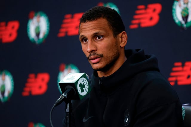 Joe Mazzulla and the rest of the Celtics addressed the media on Monday at the Auerbach Center.
