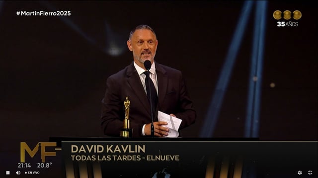 Martín Fierro 2025: el encendido discurso de David Kavlin contra el antisemitismo