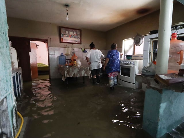 Casa inundada en Nezahualcóyotl, Estado de México