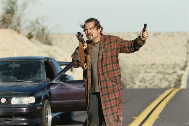 Leonardo DiCaprio in Paul Thomas Anderson's One Battle After Another. (Photo: Warner Bros)