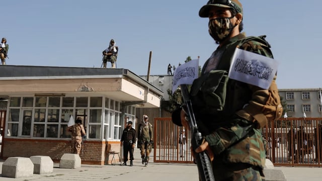 File photo of Taliban soldiers stand guard at the second-anniversary ceremony of the takeover of Kabul by the Taliban in Kabul, Afghanistan, August 15, 2023 | Reuters
