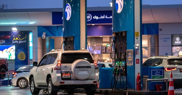 Adnoc petrol station in central Abu Dhabi. Victor Besa / The National