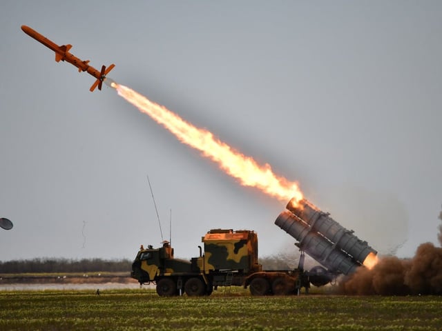 A test of a Neptune missile in April 2020.