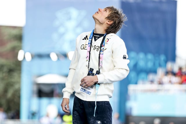Kletter-Star Alexander Megos startete bei Olympia 2024 in Paris für Deutschland.