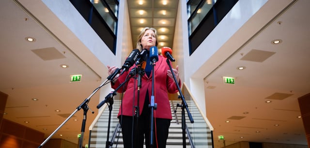 Arbeitsministerin Bärbel Bas am Montag im Willy-Brandt-Haus