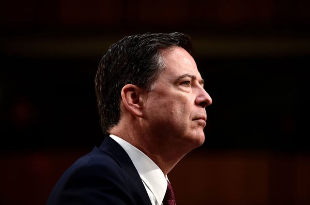 Former FBI Director James Comey testifies before a Senate Select Committee on Intelligence hearing, on Capitol Hill on June 8, 2017.