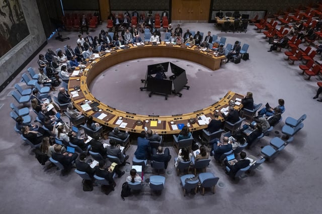 A Security Council meeting at the U.N. Headquarters, June 24, 2025 (AP Photo by Yuki Iwamura).