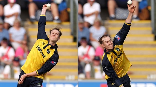 The batting all-rounder Kellaway has the rare ability to bowl effectively with both arms — he bowls off break with the right, and orthodox with the left