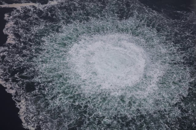 Gas escaped to the surface of the Baltic Sea following the sabotage of the Nord Stream pipeline